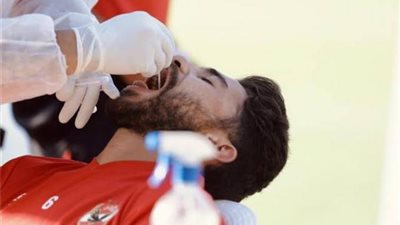 مسحة طبية للاعبي الأهلي قبل مواجهة غزل المحلة