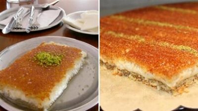 «زي المطاعم».. أسهل طريقة لإعداد الكنافة الكدابة