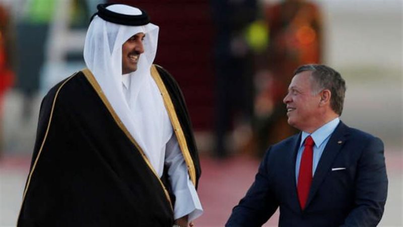 أمير قطر وملك الأردن