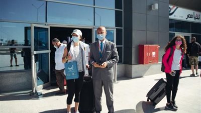 وصول الامريكيه اماندا للمشاركة في بطولة الجونة الدولية