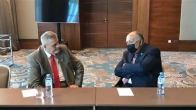 تفاصيل مباحثات شكرى مع المبعوث الأممى لدى ليبيا