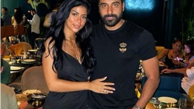 كارولين عزمى برفقة خطيبها فى أحدث ظهور لها