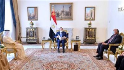 السيسى يتسلم رسالة من أمير الكويت