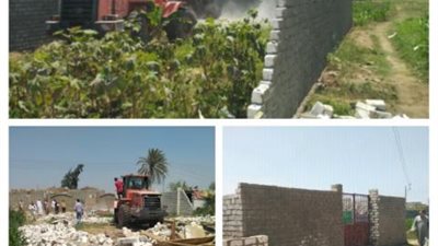 بالصور .. الجيزة تزيل 54 حالة بناء مخالف وتعديات علي الأراضي الزراعية في 24 ساعة