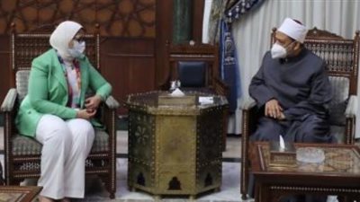 وزيرة الصحة تبحث مع الإمام الأكبر تعزيز التعاون في دعم القطاع الصحي