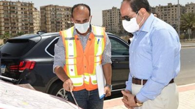 السيسى يتفقد سير الأعمال الجارية لربط محور شينزو آبي بمنطقة التجمع الخامس