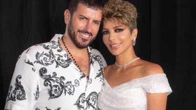 بالصور.. زوج أصالة نصرى يغازلها بكلمات رومانسية