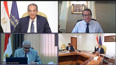 وزيرا التعليم العالى والاتصالات يشهدان توقيع اتفاقيتي تعاون مع جامعتي المنصورة وعين شمس