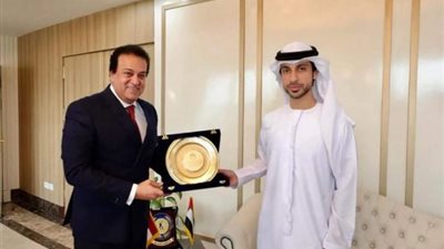 بالصور.. وزير التعليم العالي يستقبل الملحق الثقافي الإماراتي  و يؤكد على أهمية التؤامة بين الجامعات المصرية والإماراتية