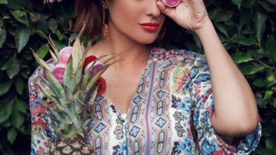 هيدى كرم  بفستان أحمر فى أحدث إطلالة لها