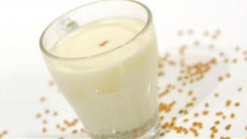 حلبة باللبن