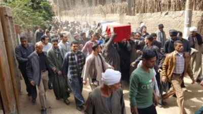 أهالي قرية إدشاى يشيعون جثمان شهيد الواجب كمال حسين ضبش