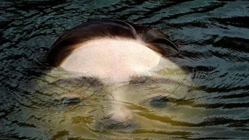 لفتاة غارقة في النهر