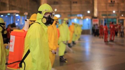 بالصور والتفاصيل ... خطة تعقيم محطة مصر