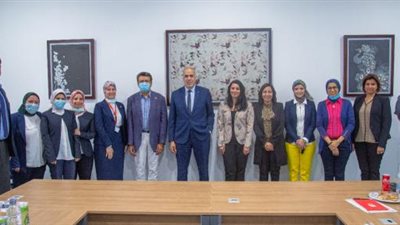 بالصور .. وفد من مكتبة الإسكندرية يزور الجامعة المصرية اليابانية