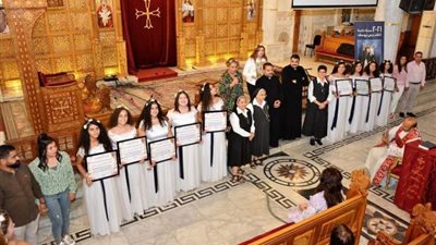 شاهد.. كاتدرائية يسوع الملك بالمنيا تكرم راهبات القديس يوسف