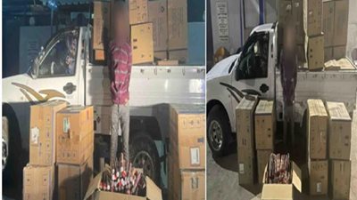 بالصورة والتفاصيل .. ضبط كمية من الألعاب النارية مختلفة الأنواع بالفيوم