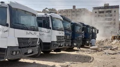 صور.. «الجيزة» ترفع 600 طن تراكمات ورتش ومخلفات من أراضي فضاء بحدائق الاهرام