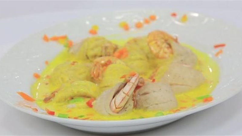 سمك صول ملفوف مع
