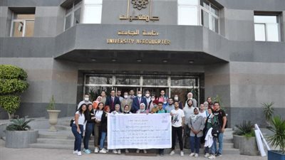 انطلاق قافلة جامعة حلوان الخدمية لمدينة الصف بالجيزة .. صور وتفاصيل