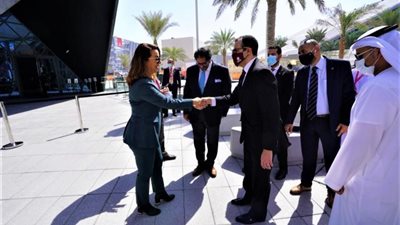 غادة والى ووفد من الامم المتحدة يزورون الجناح المصرى باكسبو 2020 بدبى