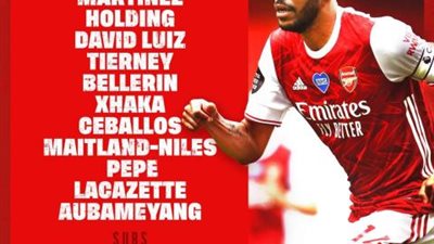 تشكيل آرسنال أمام تشيلسي في نهائي كأس الاتحاد