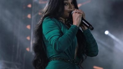 هيفاء وهبى تكشف علاقة النادى المصرى البورسعيدي بفستانها فى حفلها الأخير