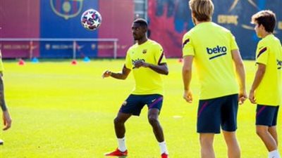 برشلونة يستعد لمواجهة نابولي في دوري أبطال أوروبا