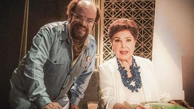 محمد عبد الرحمن ينشر صورة من كواليس ”جمجوم وبم بم” برفقة رجاء الجداوي