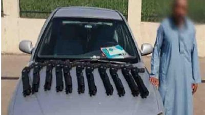 سقوط تاجر الأسلحة النارية بالبحيرة وبحوزته 11 بندقية خرطوش