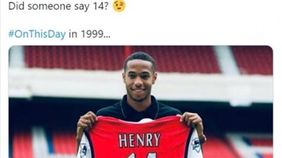 أرسنال يحتفل بذكرى انضمام تيري هنري