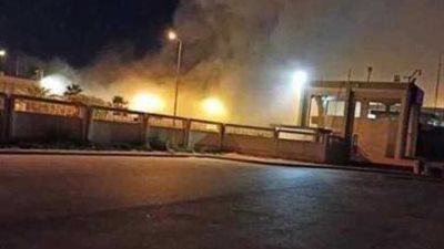 عاجل.. اشتعال النيران في صالة المغادرة بمطار مصراتة غربي ليبيا