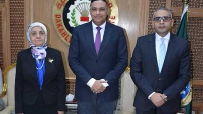 تفاصيل لقاء رئيس الهيئة القومية لضمان الجودة بمحافظ الدقهلية ورئيس جامعة المنصورة
