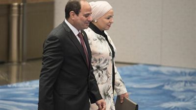 الرئيس السيسى و السيدة قرينته يستقبلان الأمير تشارلز و دوقة كورنوول