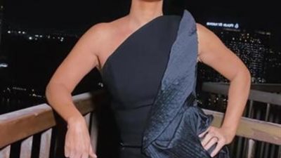 نور اللبنانية بإطلالة ناعمة فى افتتاح مهرجان القاهرة السينمائي الدولى