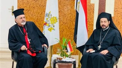 بالصور.. تفاصيل لقاء بطريرك السريان الكاثوليك مع الأنبا باخوم