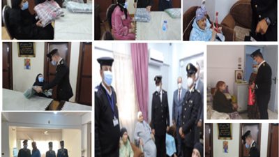 وفود من ضباط وضابطات الشرطة فى زيارة لدور رعاية المسنات بمختلف مديريات الأمن