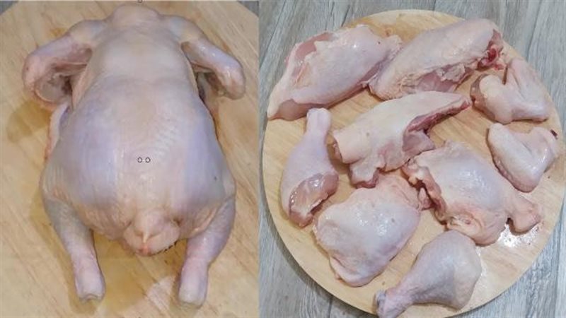 تقطيع الدجاج البروستيد