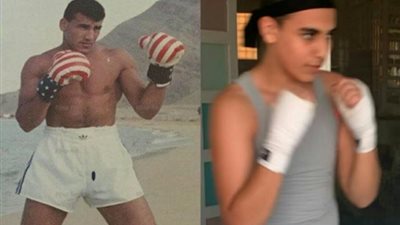 ”ابن الوز عوام”.. نجل محمد لطفي يمارس رياضة الملاكمة مثل والده