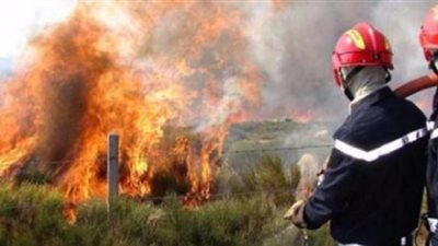 عاجل.. حريق ضخم يلتهم المنطقة العسكرية المغلقة بوسط تونس