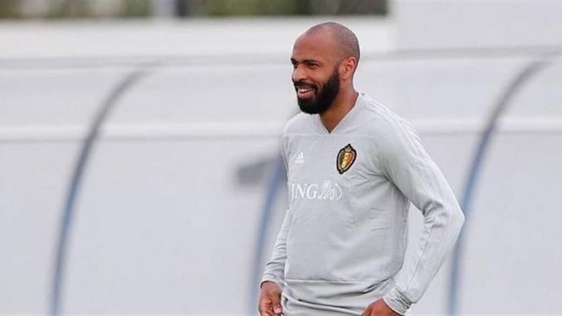 تيري هنري أثناء تدريب