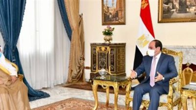 السيسى يلتقى السفير الكويتي بمناسبة انتهاء فترة عمله بمصر