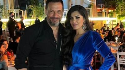 ماجد المصرى يبدأ العام الجديد بإطلالة رومانسية مع زوجته