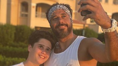 شاهد.. أحمد السعدني يستمتع بالعطلة الصيفية برفقة نجله