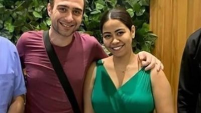 شاهد.. أحدث ظهور لشيرين عبد الوهاب وزوجها بعد شائعة إنفصالهم.