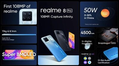 رسميا .. realme تطلق سلسلة realme 8 بكاميرا نقية 108MP فائقة التطور والأداء الرائد