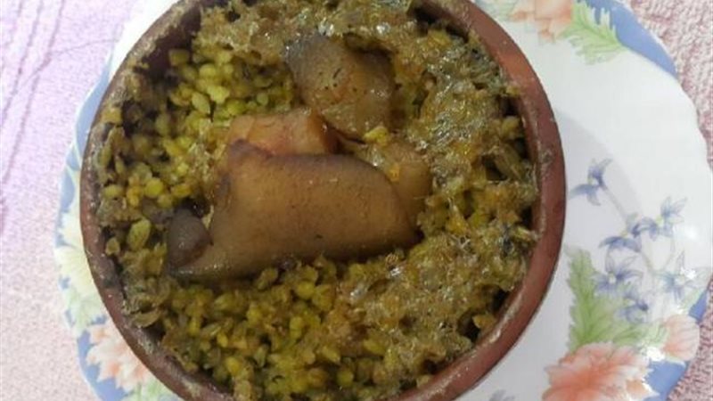طاجن الكوارع بالفريك