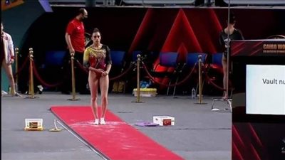 نانسي طمان تتوج بذهبية طاولة القفز بمونديال الجمباز الفني