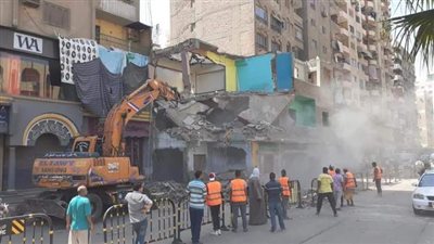 غلق جزئى بشارع فيصل فى الجيزة لإزالة عقار مخالف