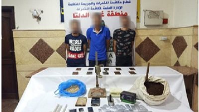 إحباط محاولة تشكيل عصابى لإعادة خلط وتدوير مخدر الحشيش بالبحيرة